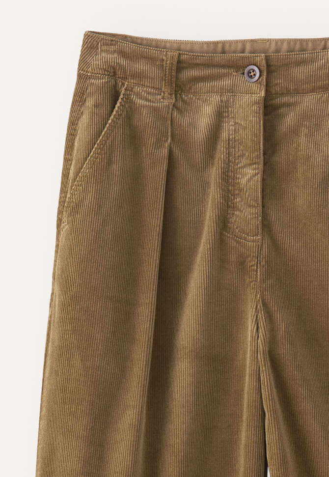 Barrel-leg trousers, Taupe brown, completeTheLook