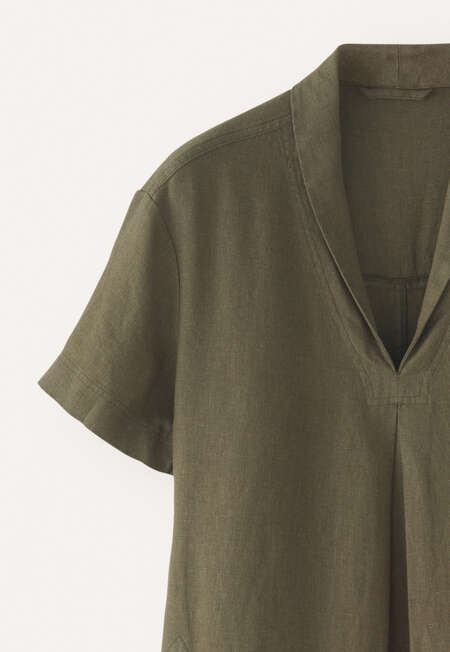 Shawl-collar dress, Forest, completeTheLook