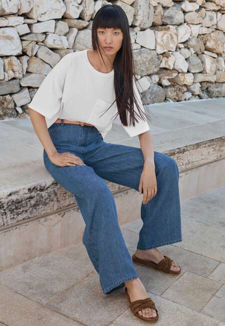 Pocket-detail T-shirt, White, completeTheLook