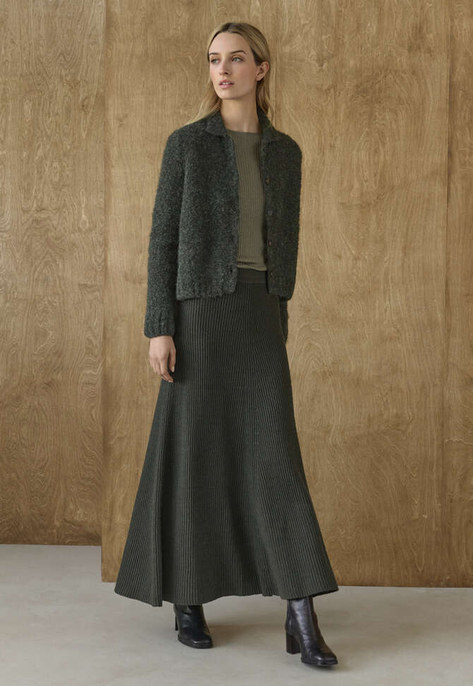 Ribbed sweater, Moss taupe, completeTheLook