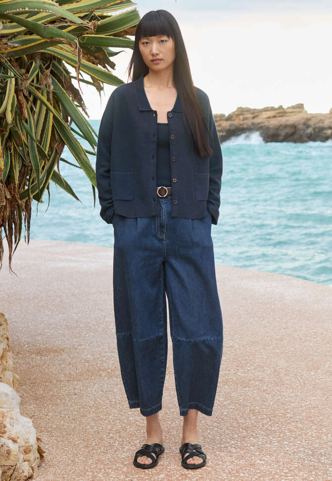 Collared cardigan, Dark blue, completeTheLook