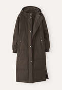 Long padded coat, Cocoa, webstill