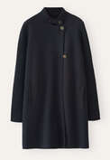 Ribbed sleeve coatigan, Blue black, webstill