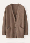 V-neck cardigan, Latte, webstill