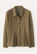 Tuck-front shirt, Moss green, webstill