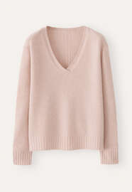 V-neck sweater, Grey rose, webstill