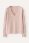 V-neck sweater, Grey rose, webstill