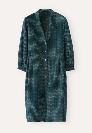 Textured striped dress, Petrol, webstill