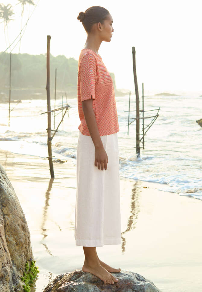 Wide & cropped culottes, White, completeTheLook