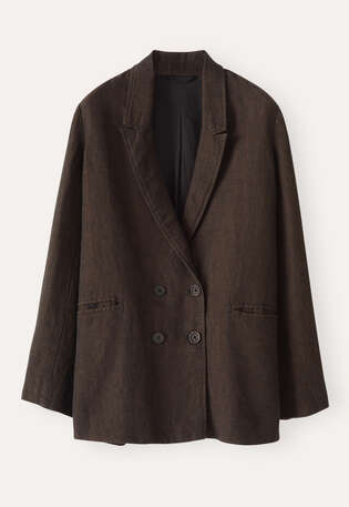 Double-breasted jacket, Black brown, webstill