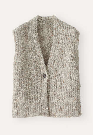 Knitted gilet, Natural grey, webstill