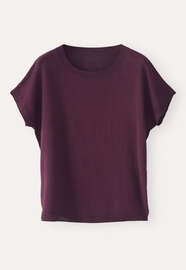 Short-sleeve knit, Dark plum, webstill