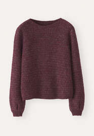 Tuck-stitch sweater, Dark plum, webstill