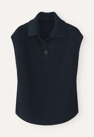 Sleeveless sweater, Blue black, webstill