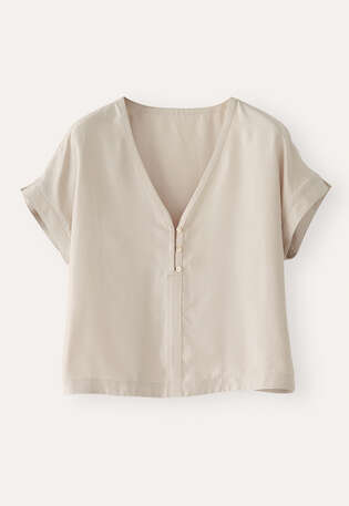 V-neck top, Pearl, webstill