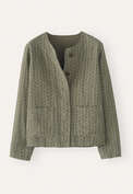 Checked boxy jacket, Soft khaki, webstill