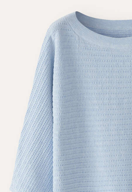 Boat-neck sweater, Chambray, completeTheLook
