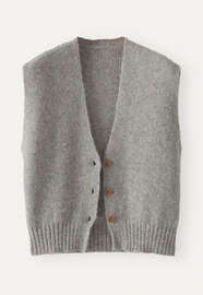 Knitted waistcoat, Grey stone, webstill