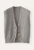 Knitted waistcoat, Grey stone, webstill