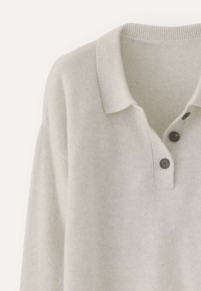 Collared sweater, Grey pearl, completeTheLook