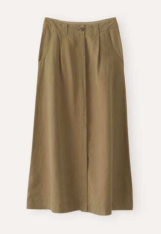 Button-front skirt, Bronze olive, webstill