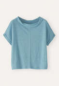 Turned-over neck top, Soft ocean, webstill