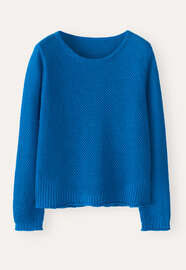 Moss-stitch sweater, Deep marine, webstill