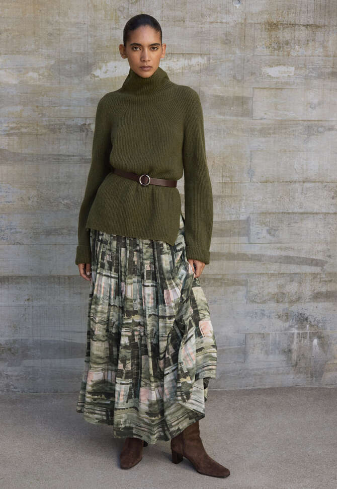 Roll-neck sweater, Dark moss, completeTheLook