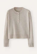 Button-neck sweater, Pebble, webstill