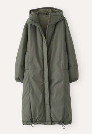 Long padded coat, Green slate, webstill