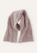 Cable-stitch scarf, Lilac grey, webstill