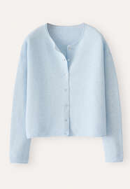 Ripple-stitch cardigan, Pale sky, webstill