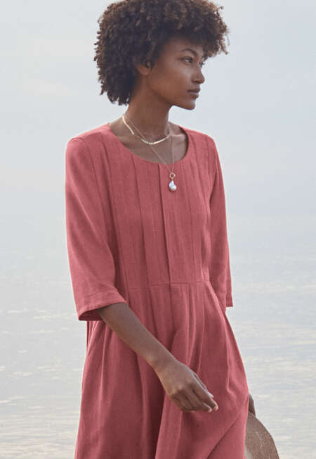 Scoop-neck dress, Cerise, completeTheLook