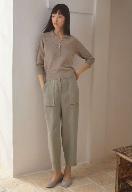 Tapered leg trousers, Mink, completeTheLook