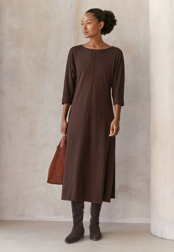 Jersey bias-cut dress, Port, completeTheLook