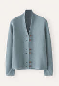 Button-front cardigan, Aqua denim, webstill