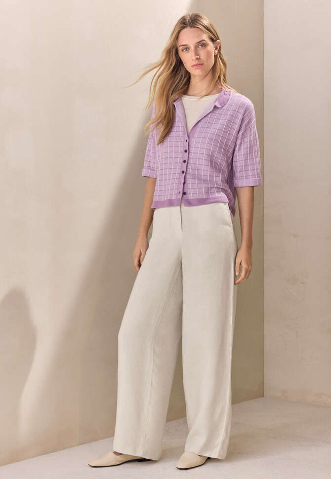 Wide-leg trousers, Ecru, completeTheLook