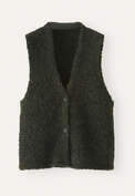 Boucl&eacute; waistcoat, Dark forest, webstill