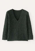 Stitch v-neck sweater, Dark forest, webstill