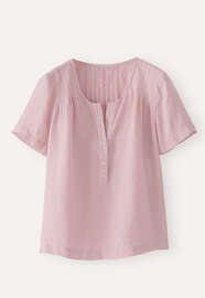 Pleated short-sleeve top, Lilac rose, webstill