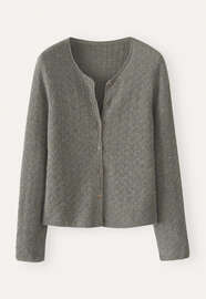 Cable-stitch cardigan, Khaki, webstill