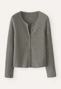 Cable-stitch cardigan, Khaki, webstill