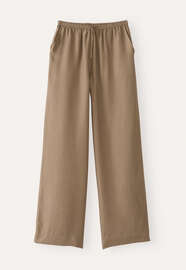 Wide-leg drawstring trousers, Warm taupe, webstill