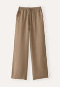 Wide-leg drawstring trousers, Warm taupe, webstill