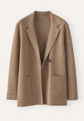 Knitted blazer, Soft camel, webstill