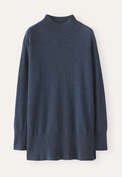 Funnel-neck sweater, Petrol blue, webstill