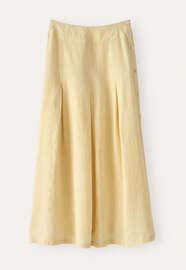 Long pleated skirt, Pastel yellow, webstill