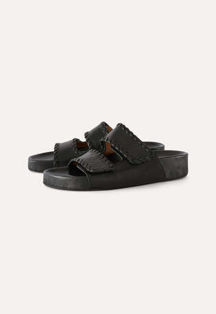 Velcro-strap sandals, Black, webstill