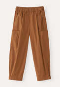 Cropped pull-on trousers, Toffee, webstill