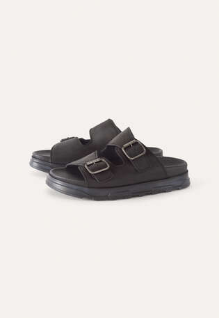 Chunky-buckle sandals, Nero, webstill